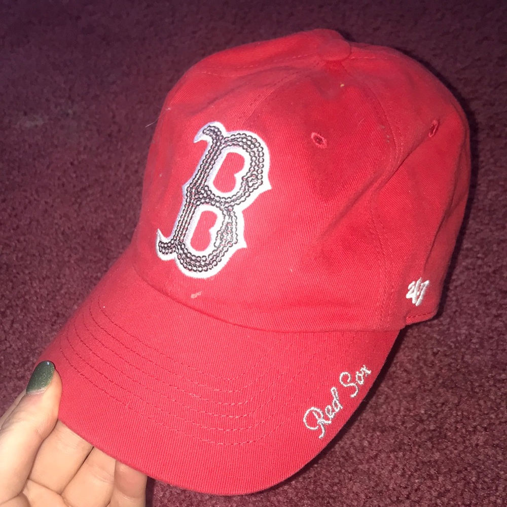 women’s bling red sox hat